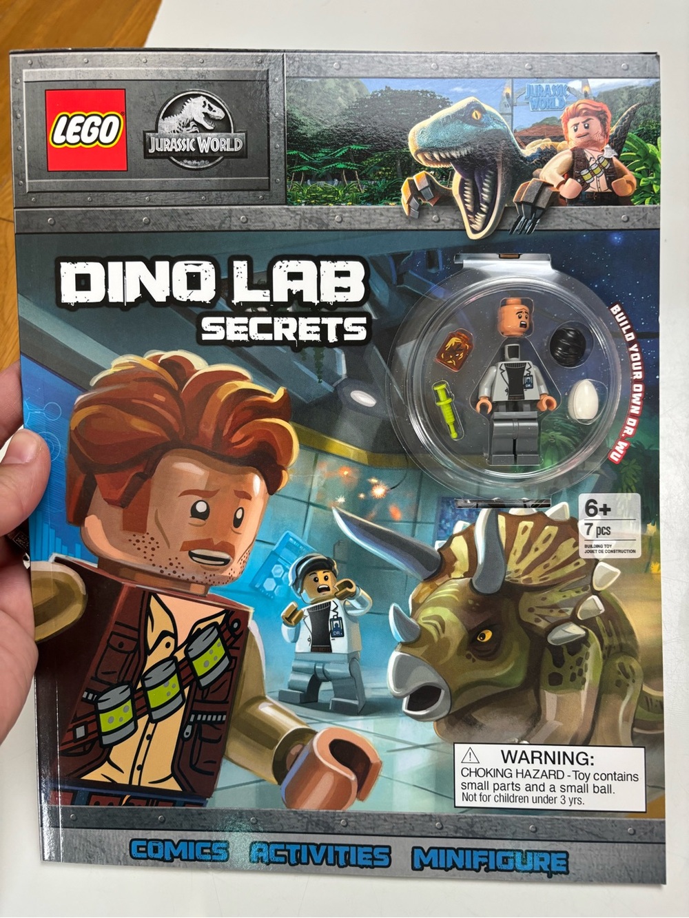LEGO Jurassic World: Dino Lab Secrets Activity Book with Minifigure Paperback bo
